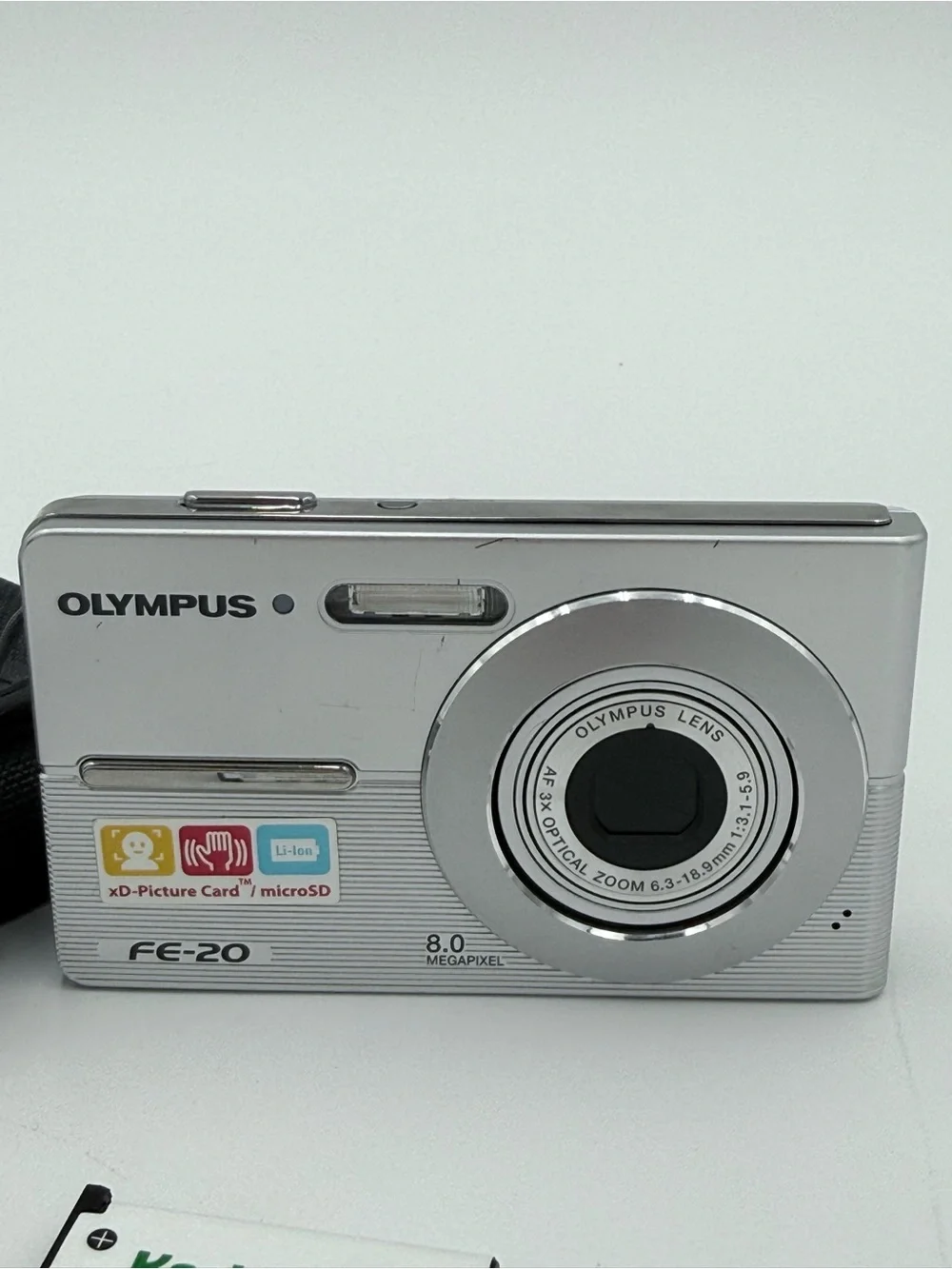 Olympus FE-20 Digital Camera -Tested Working! Case, Manual, New Battery, USB Cbl